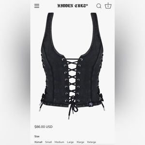 Hidden Cult Wynn Laced Cream Top Size Small